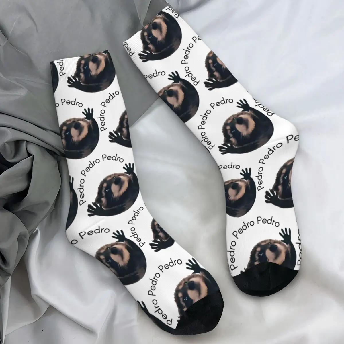 

Pedro Raccoon Stockings funny viral Pattern Korean Socks Autumn Non Skid Socks Couple Outdoor Sports Medium Soft Socks