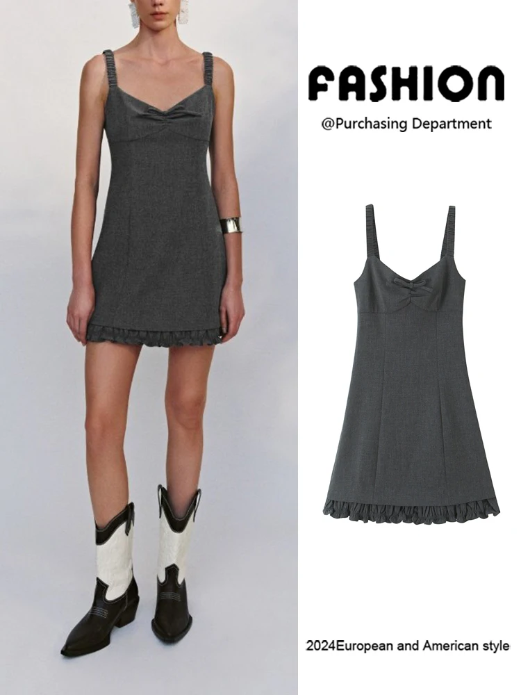 

Summer New Arrival Women's Svel ter Dr ey Knot Belt High Waist ort Evening Gown without oulder