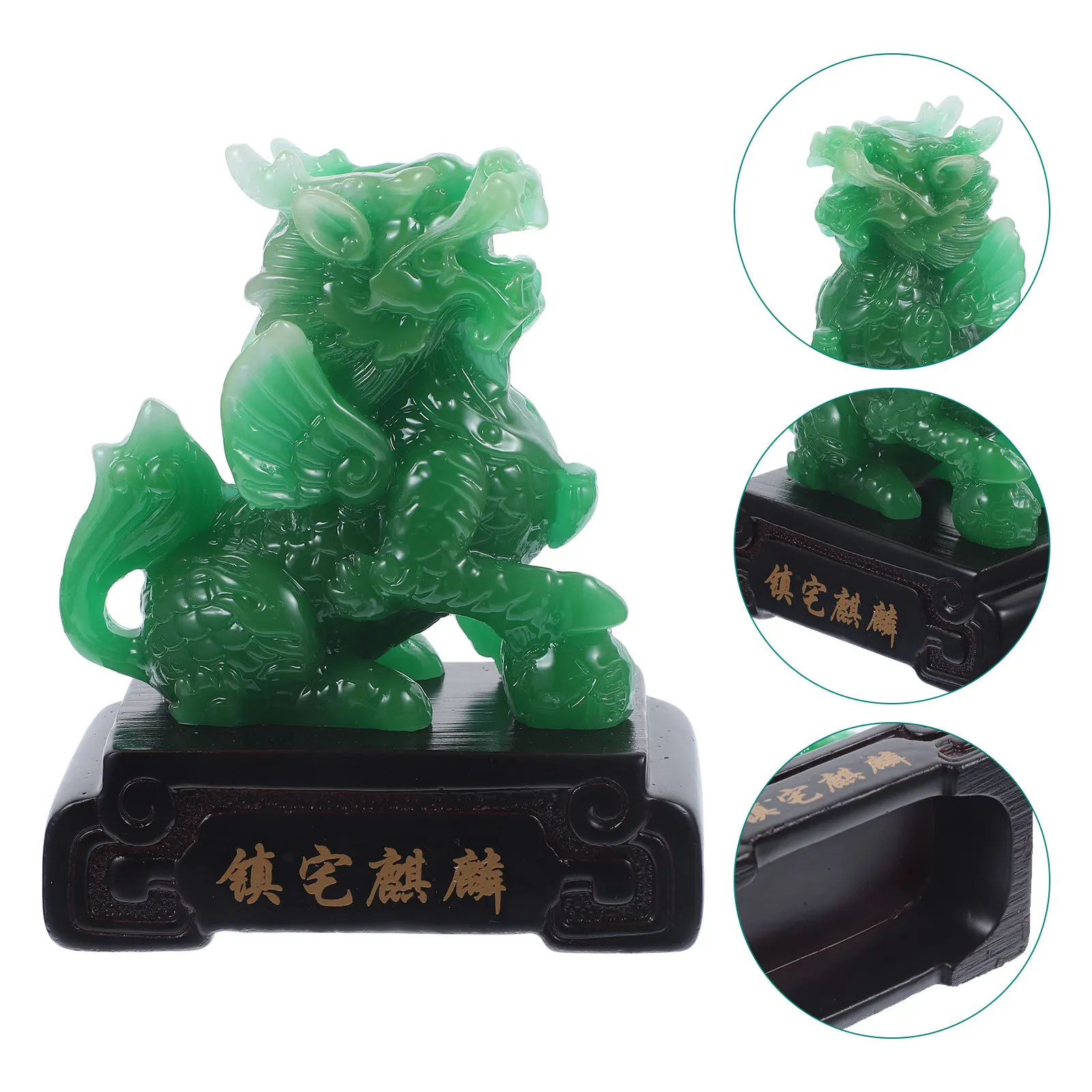 

Kylin Statue Resin Craft Cute Desktop Decoration Thanksgiving Christmas Gift Ancient Chinese Animal Sculpture Kylin Figurines