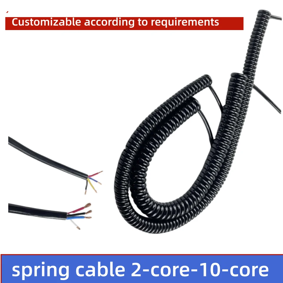 

Pu Spring Cable Wire 4 Core 18 17 15 13 11 Awg Stretch 1 2 3 4 5 6 7 8 9 10 Meters Spiral Telescopic Wire