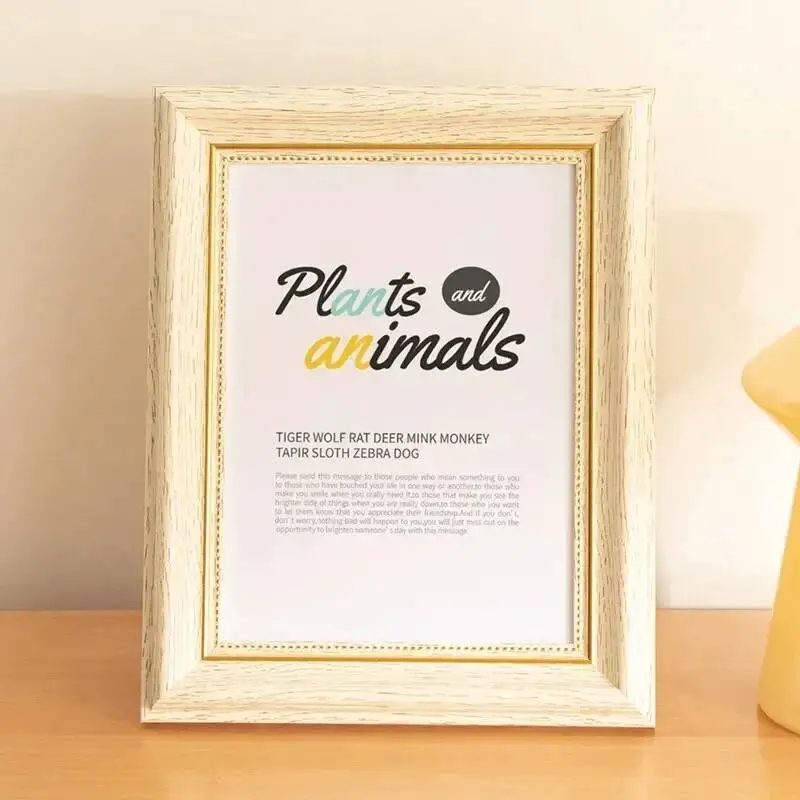 Wooden Photo Frame Stand for Kids, Picture Wall Hanging, Living Room Decor, A4 Art Frame, Elegant Wood Frame, Home Decor, 6 Inch