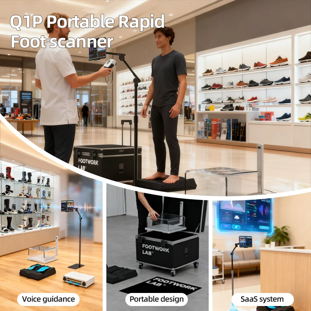 High Quality Lightweight Portable Foot Gait Scanner 3D Scanning Instrument CMOS Sensor USB Interface Custom Insole Foot Stock