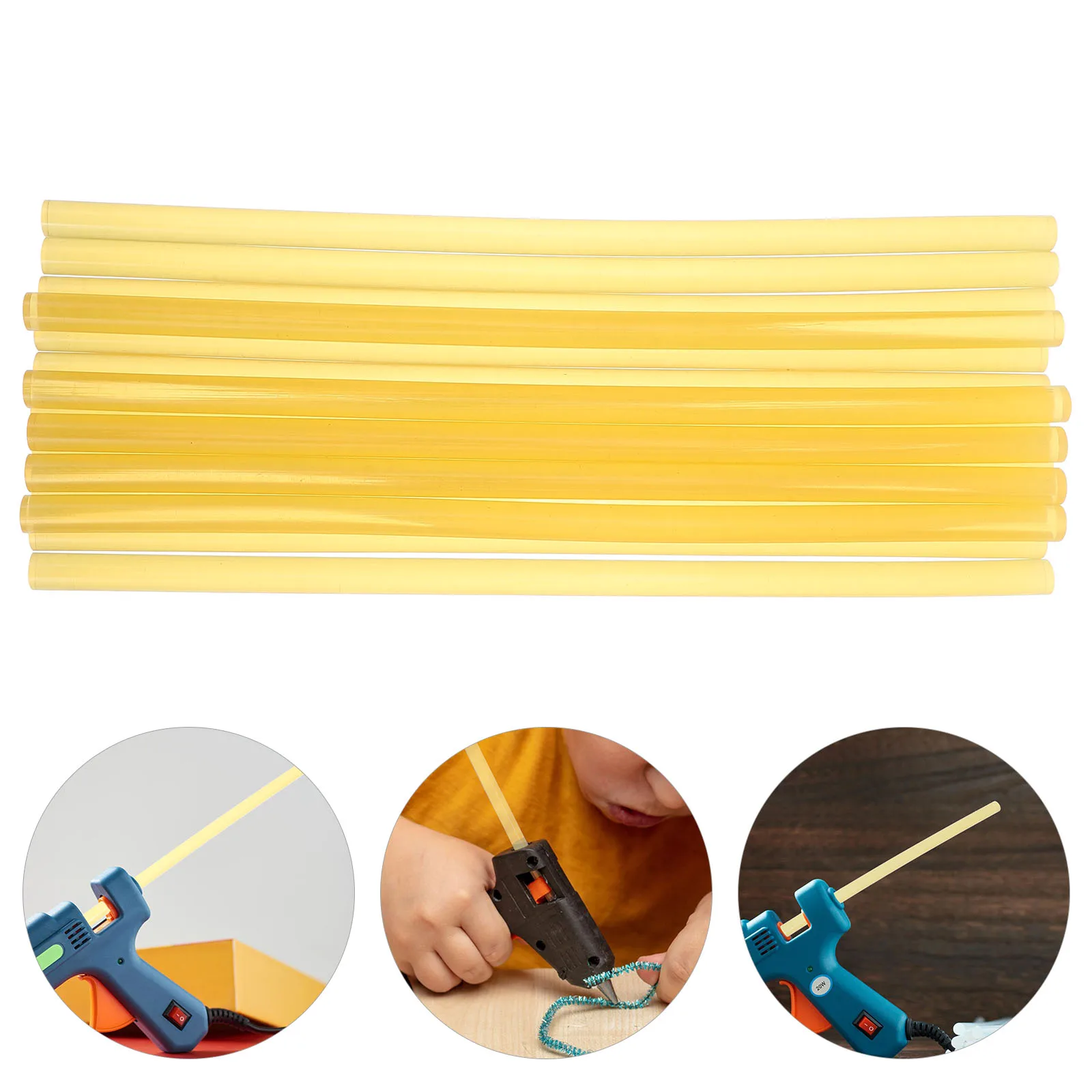 

15pcs Strong Adhesive Hot Glue Sticks Multi-Functional Long Lasting Diy Crafts Glue Rods For Wood Paper Glass Fabric Bonding