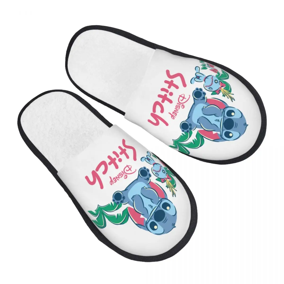 

Lilo And Stitch Stich Scrump Furry Slippers Non-slip Hawaii Cute Cozy Memory Foam Slippers Bedroom