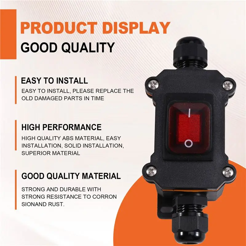 Happy New- Ship Type Switch Outdoor Rainproof And Waterproof Power Supply Intermediate Switch