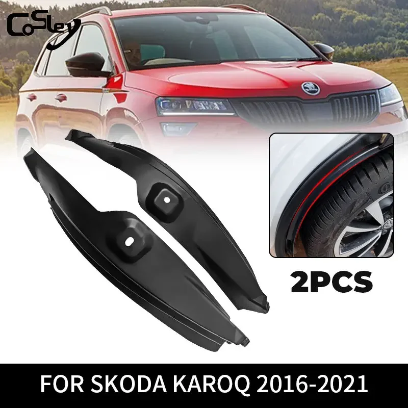 

2pcs Car Rear Tire Inner Mudproof Fender Mudguard Anti Dirt Cover For Skoda KAROQ 2016-2021 Rear Door Mudproof Accessories