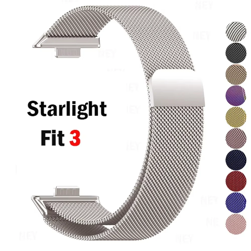 

Milanese Loop for Huawei Watch Fit 3 Strap Accessories Stainless Steel Magnetic belt Bracelet Correa for huawei fit 3 watchbands