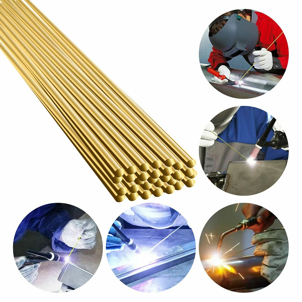 10pcs Brass Welding Rods Low Temperature Soldering Tool Weld Flux Welding Wire Welding Rods For Automotive Electrical Industries
