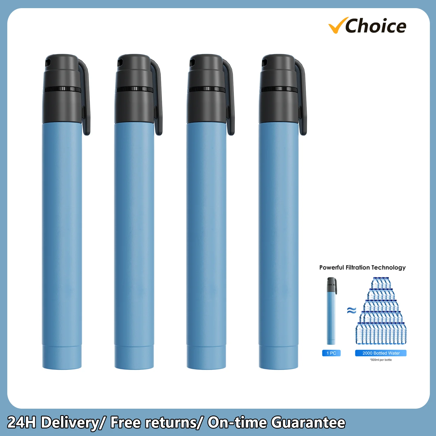 

1-4pcs Outdoor Mini Water Filter Straw Emergency Portable Water Filtration System for Camping Hiking Outdoor Water Purifier