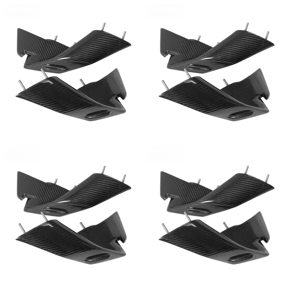 Novos Winglets de Fibra de Carbono para Motocicletas S1000RR S1000 RR 2023 2024 - Acessórios, Asas Laterais Fixas, Kit Defletores de Ar