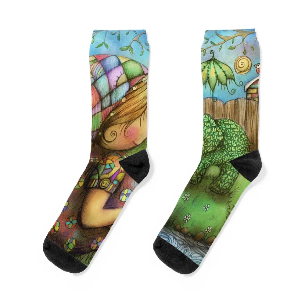 Theres an Elephant in my Garden Socks Christmas Soccer new year fashionable Woman Socks Men's