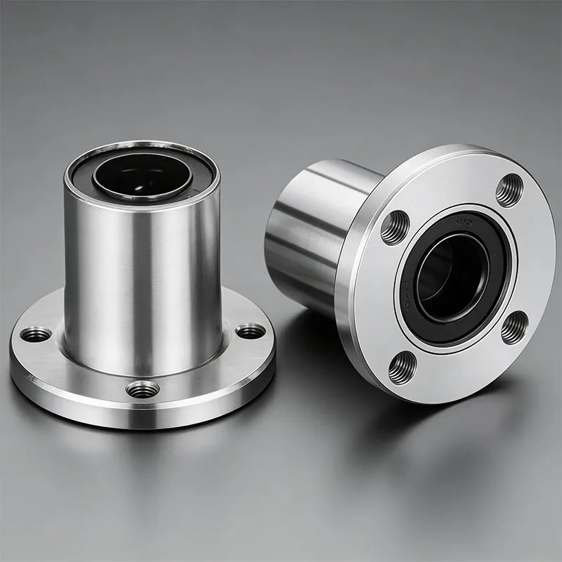 1PCS 6mm/8mm/10mm/12mm/16mm/20mm LMF Series LMF8UU/LMF10/LMF12/LMF16 Round Flange Coupling Linear Motion Bearing For Rod Shaft