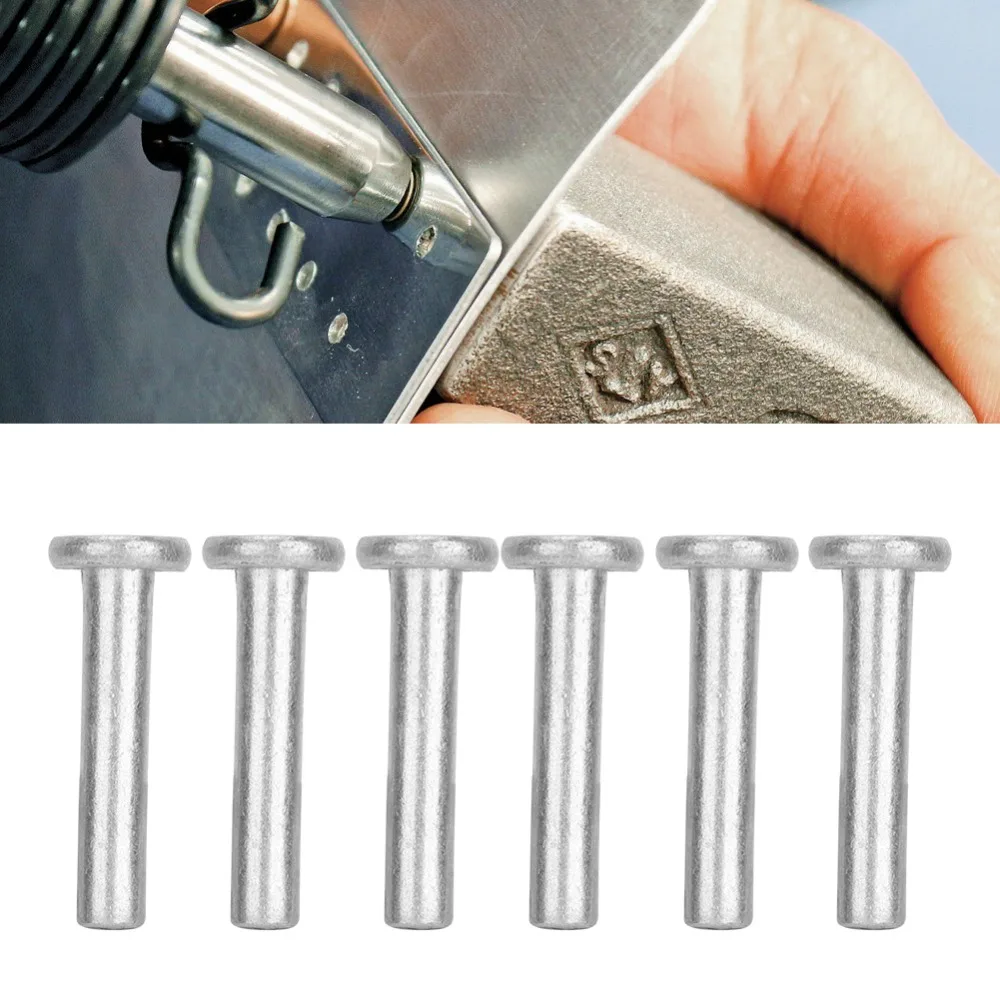 100pcs Reliable Boat Repair Flat Head Rivets Industrial Use Durable Solid Rivets Dome Head Rivets For Fire Fighting