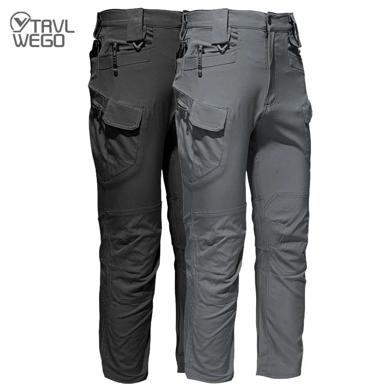 TRVLWEGO Herren Taktische Hose Frühling Herbst 10 Taschen Sport Camping Wandern Picknick Trekking Kampfhose Kletterbekleidung