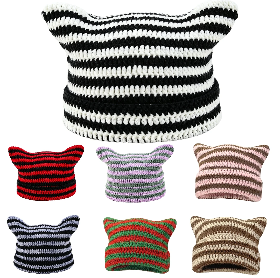 Bonnet en crochet fait main po - Beanie Cuffed Knit avis et prix
