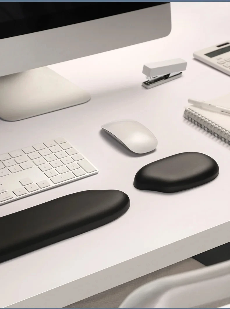Silikon-Handgelenkauflage, Mauspad, Tastaturunterstützung, ergonomische Schreibtischunterlage für Büro und Gaming, 5 Farben, verschiedene Ausführungen – Detail 9