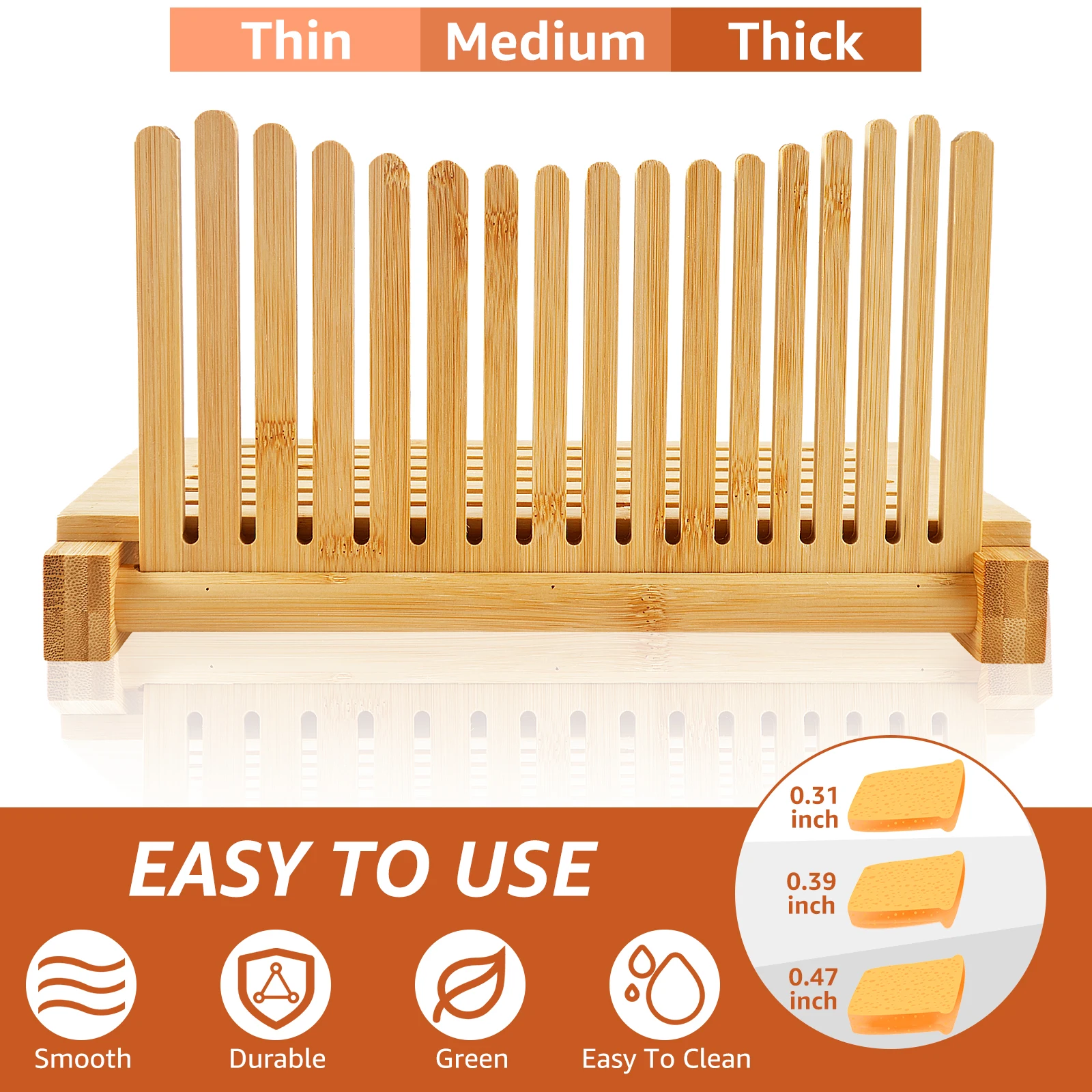 Bread Slicer Guide Foldable Toast Bread Slicer with Crumb Tray Portable Loaf Slicer Cutter Kitchen Gadgets