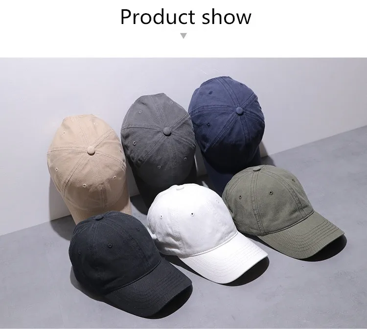 Unisex-Trucker-Mütze aus Baumwolle, solide, weiche, atmungsaktive Sonnenhüte, solide Baseballkappe für Herren, Sporthut, Snapback-Mütze, Golf – Detail 1