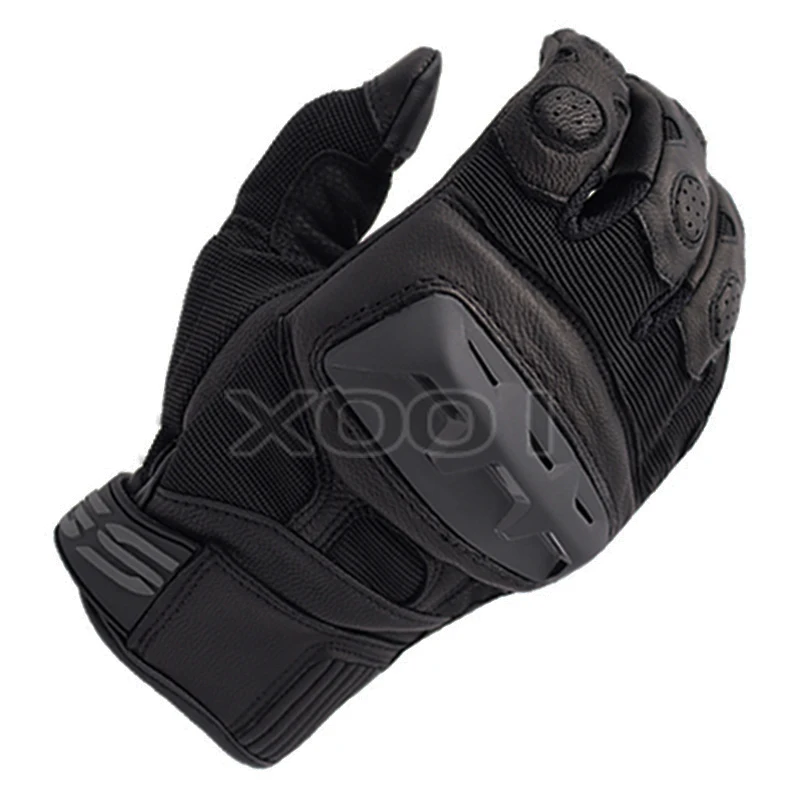 3 Color Motocross Dirt Bike GS Racing Gloves For BMW Motorrad Team Black Red Blue Motorbike Leather GS Gloves