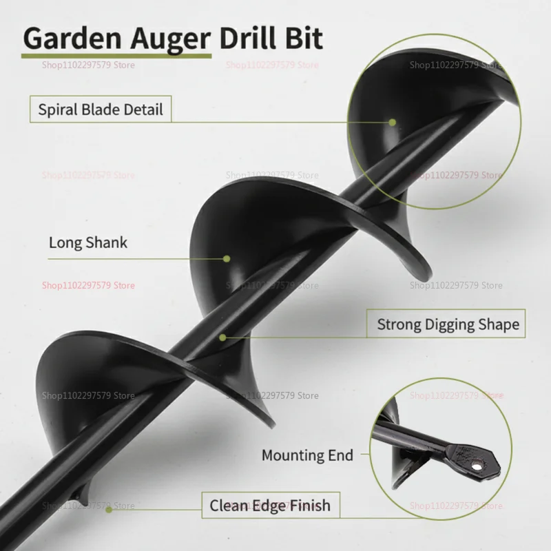Garden Earth Auger Spiral Drill Bit for Planting Flowers and Vegetables Manual Electric Drill Soil Digger for Gardening work