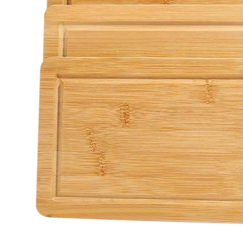 Wooden Cutting Boards for Kitchen 3pcs Bamboo Cutting Boards Set with Juice Grooves Multi-size Rectangular Wood Chopping Boards