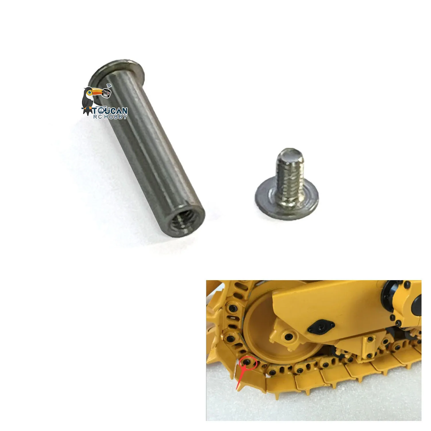 Un Pin para juguetes 1/14 RC Dozer JDM 98 DXR2 D9T D10T nueva versión DIY parte con tornillo perno Original