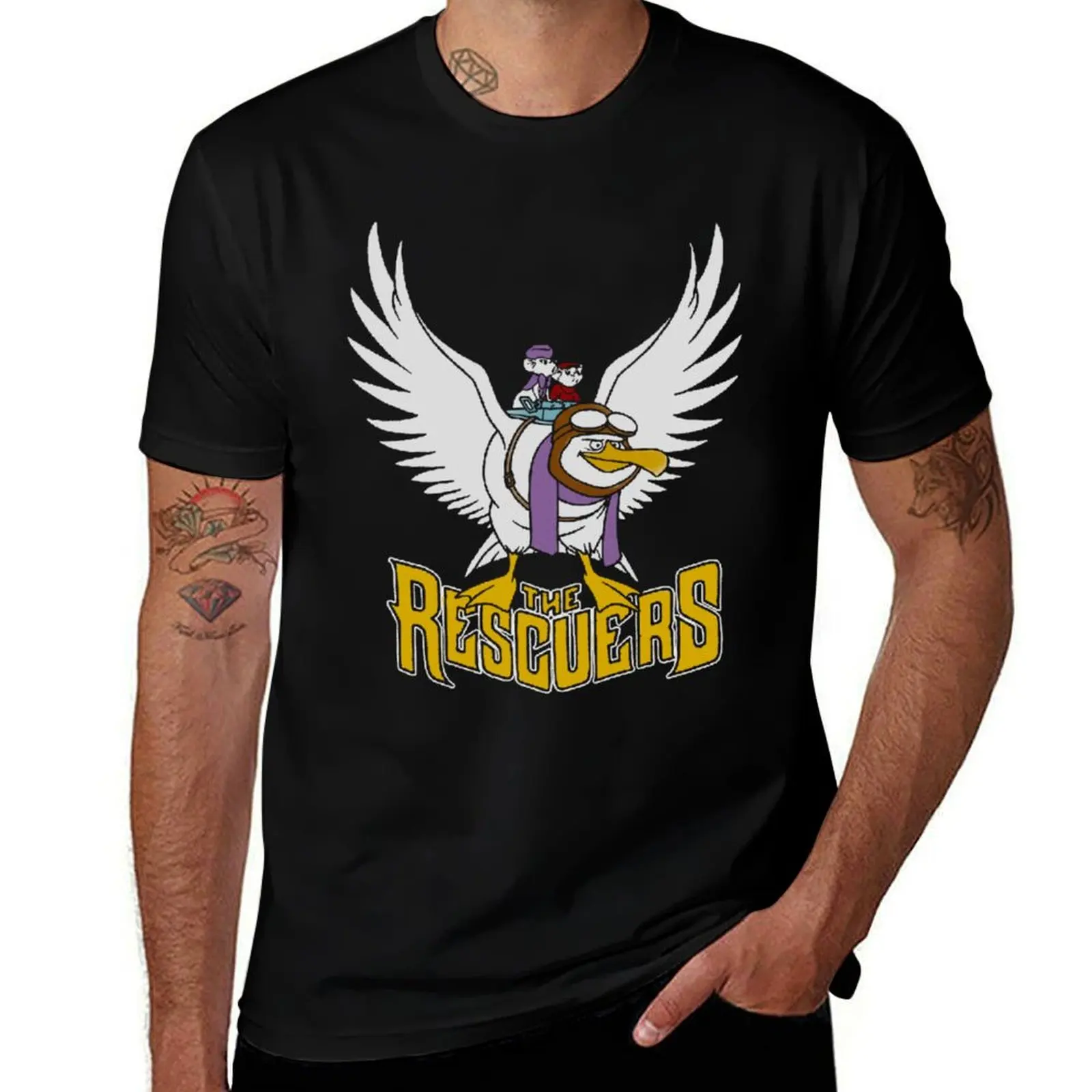 Cartoon-The-Rescuers-from-Down-Under-Flight-of-The-Orville- T-Shirt printed t shirts for man t shirts for man cotton T-shirt