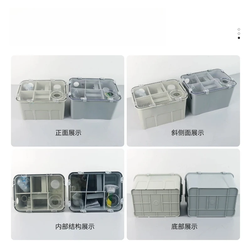 PP Plastic Gypsum Sedimentation Filter Box Multi-chamber Solid-liquid Separation Wastewater Treatment Tank for Workshop Kitchen