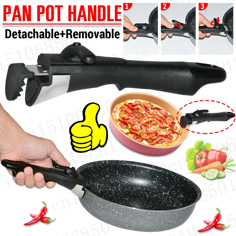 Tableware Detachable Pan Pot Handle Universal Removable Replacement Clip Hand Grip For Pan Pot Kitchen Accessories for Cookware