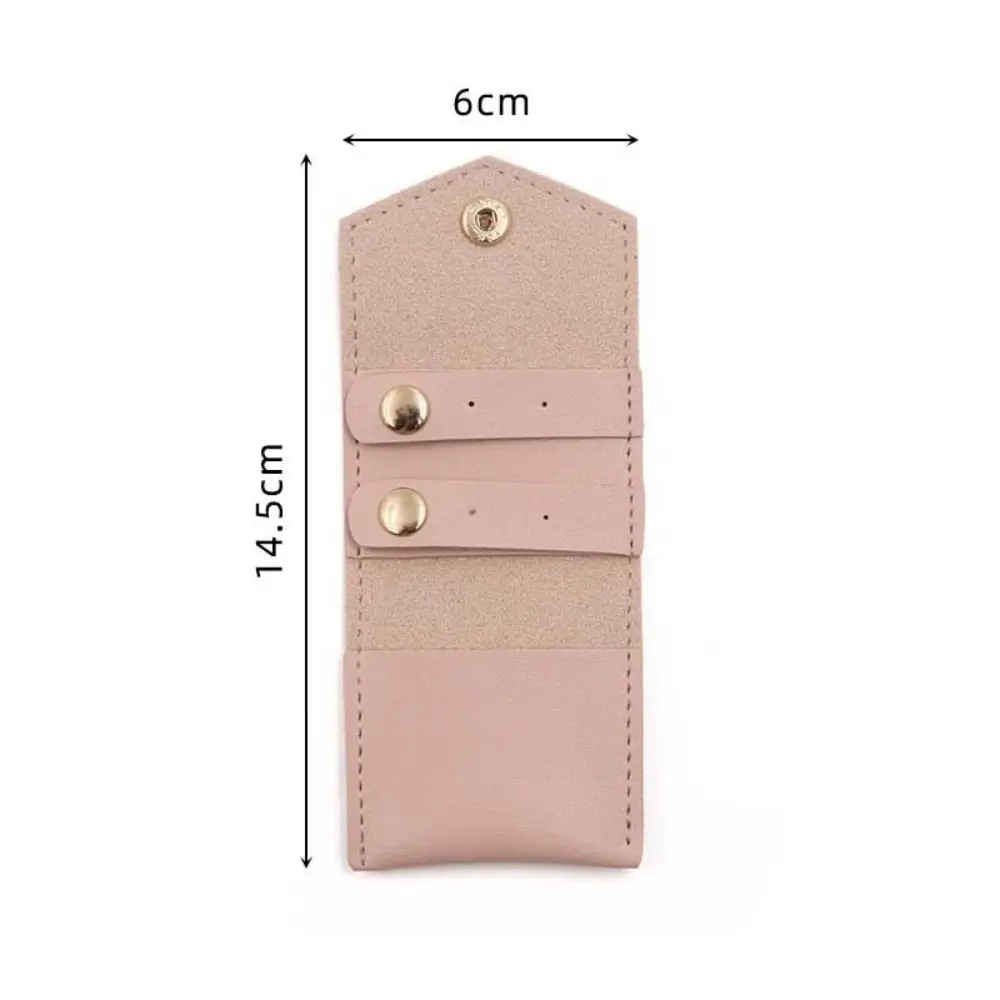 أكياس تخزين المجوهرات الصغيرة الأنيقة زر المفاجئة ستوكات الجلود القرط الدائري المنظم الهدايا قلادة التعبئة والتغليف الحقيبة