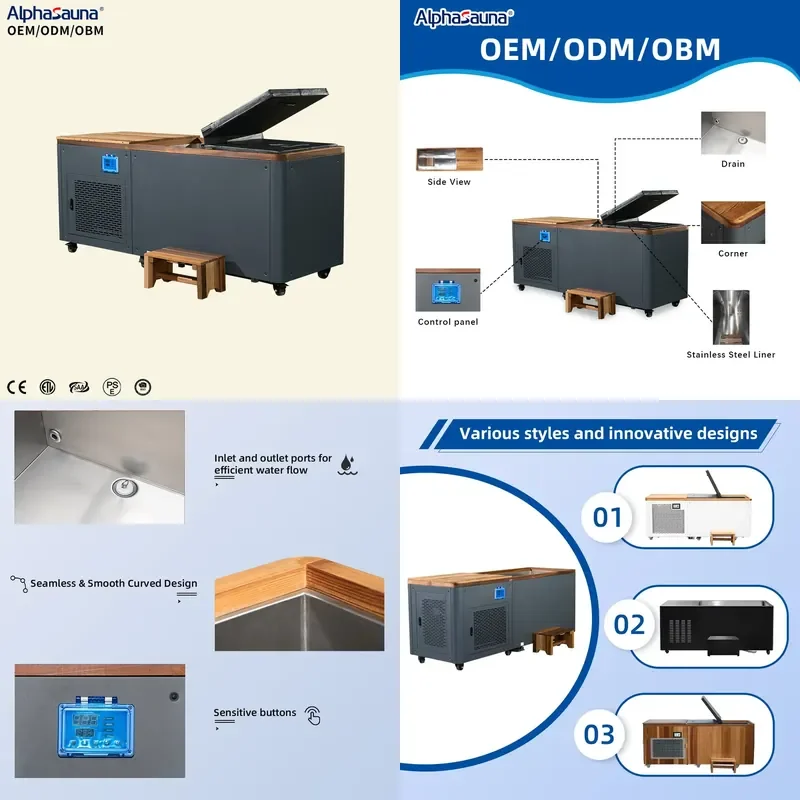 for Cold Bath with Custom Logo Indoor Ice Bath 500 Liter Cold Plunge Tub