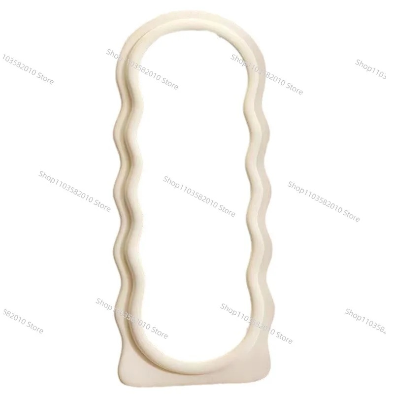 Special-shaped wave full-length mirror household full-length mirror girls bedroom wall-mounted floor mirror ins student dormitor