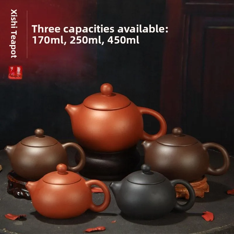Handmade Purple Clay Teapot Ancient West Tea Brewing Home Use Gongfu Tea Set Neat And Compact Size for Hotel And Restaurant