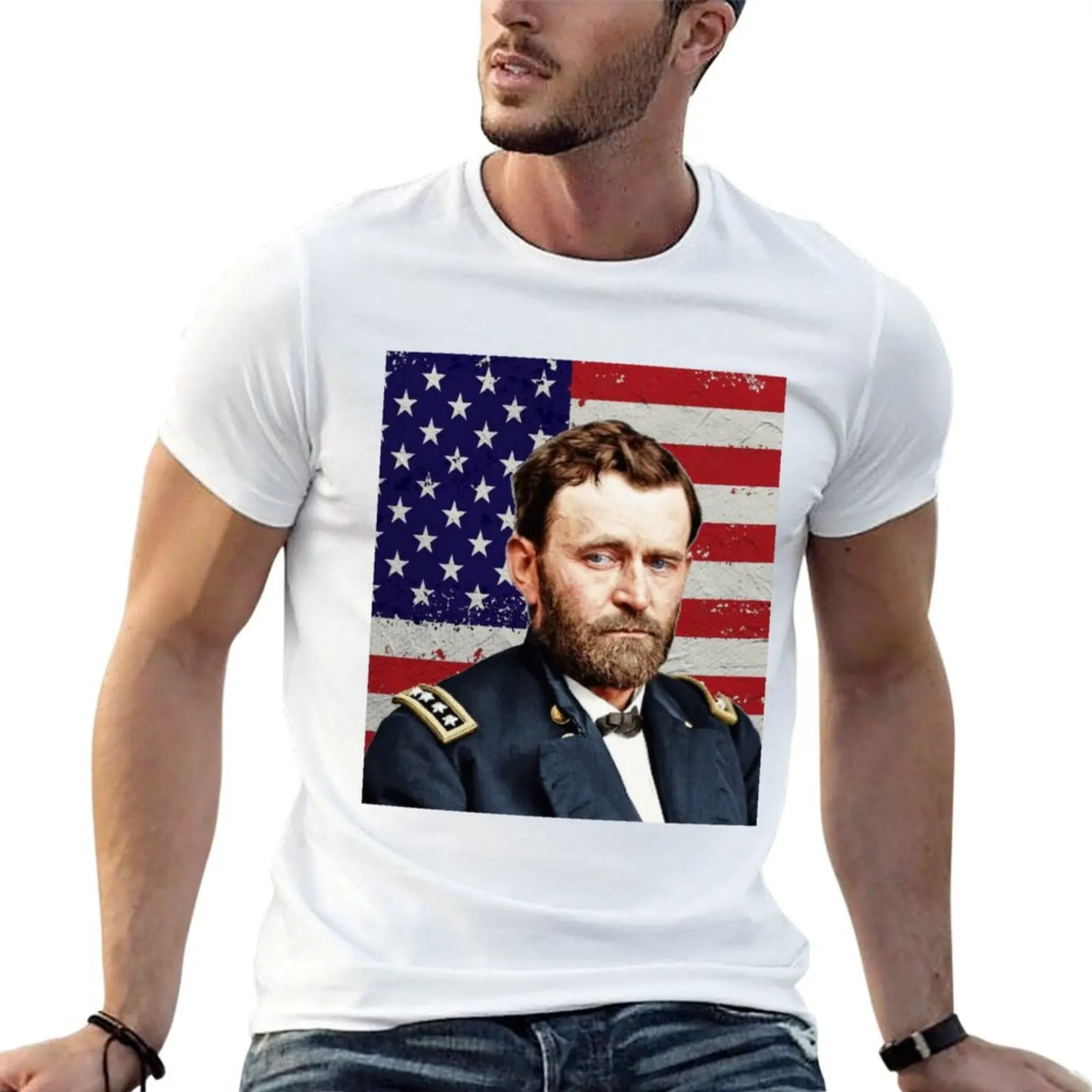 

for pack t t shirt print t for shirts GRANT custom 5 T-Shirt U.S shirt man man white