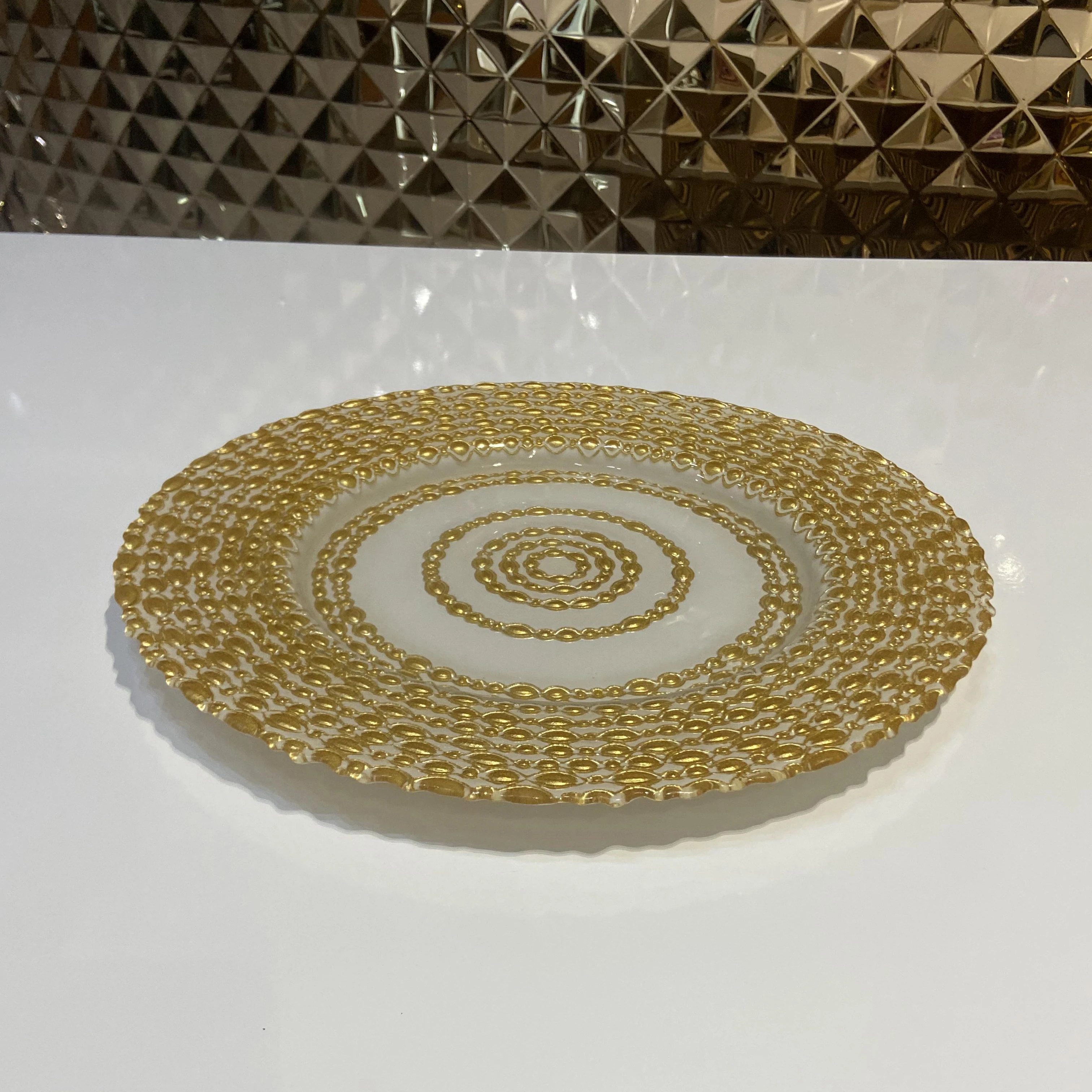 Round Mirror Tray Acrylic Underplates Candle Plate for Restaurant Wedding Centerpieces Table Christmas Party Decor