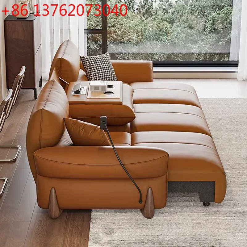 

Service Genuine Leather Sofa Living Room Electric Reclining Italian Sofa Lounge Luxury Divano Nordic Divano Postmodern Furniture