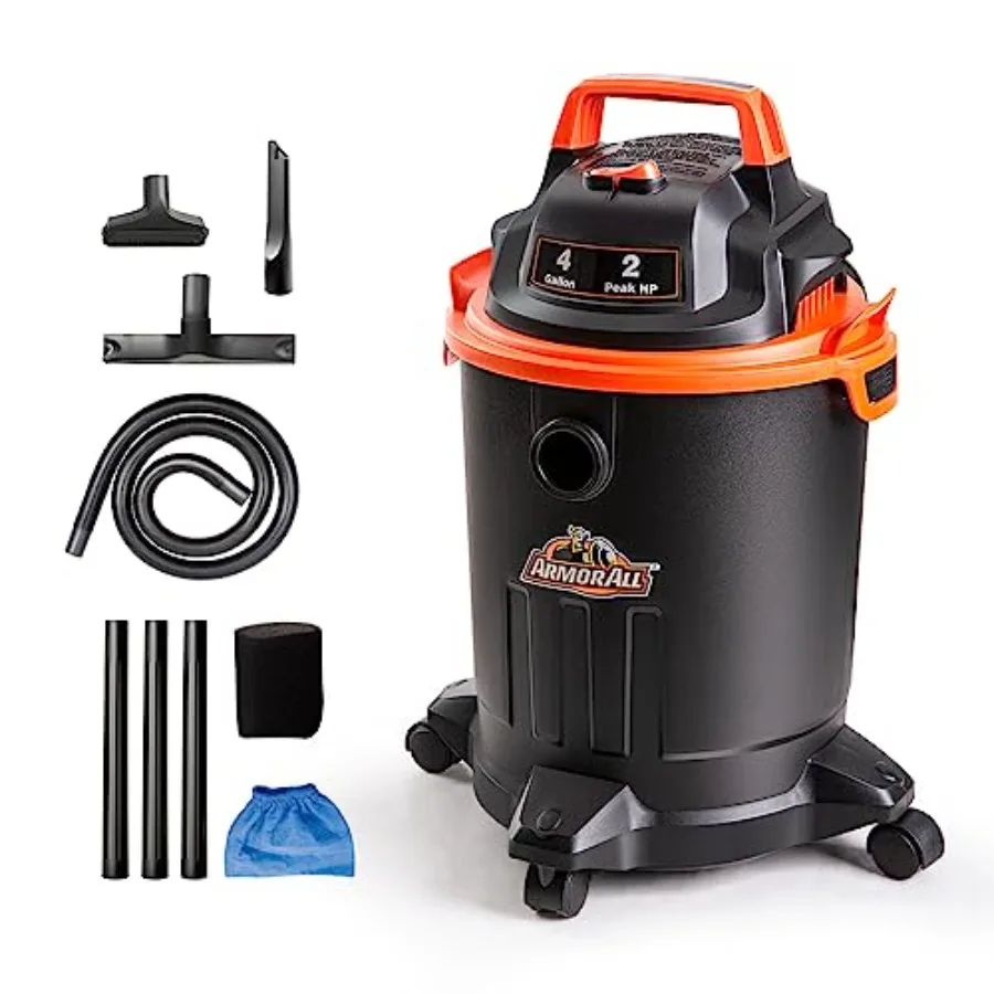 

VO405P 0901 4 Gallon Wet/Dry Vac 2.0 Peak HP Shop Vacuum with Nozzles and BrushBlack/Orange