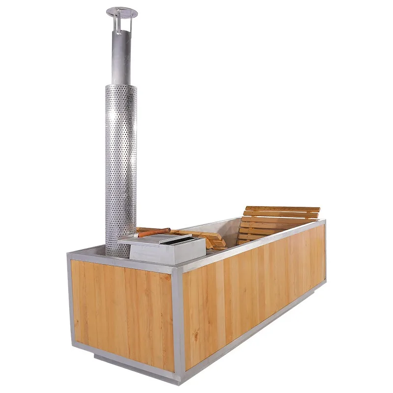 Sauna bathtub Wooden hot pool Outdoor hot spring bathtub Red cedar hot tub Foreign trade exit