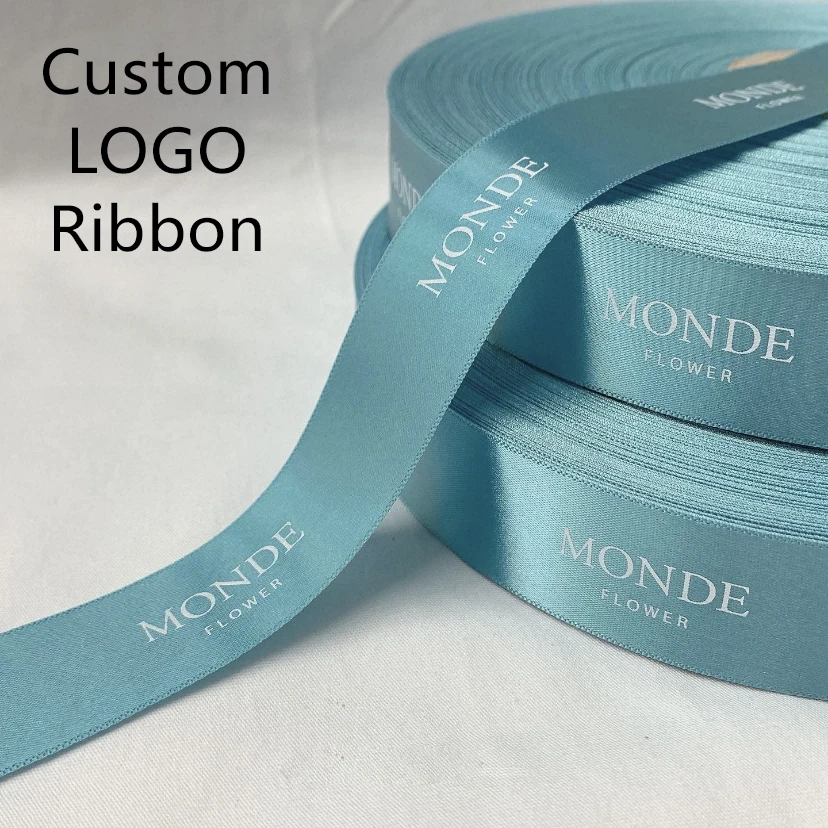 

Атласная лента на заказ для свадебного украшения, подарочная упаковка, лента, ремешок, букеты ручной работы, индивидуальное имя, текст, дизайн, принт «сделай сам»