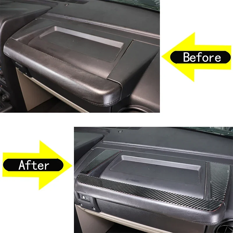 

Soft Carbon Fiber Car Passenger Center Handle Panel Sticker Decoration for Hummer H2 2003-2007 Interior Car Accessories