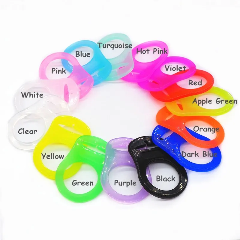 Chenkai 500pcs Silicone Baby Pacifier Mam Adapter NUK Dummy Adaptor Holder Rings DIY Toy Accessories BPA Free