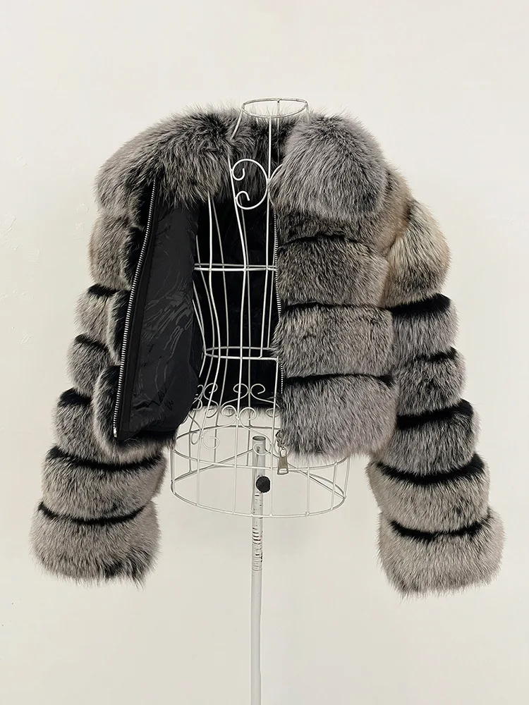 ขายร้อนคุณภาพสูงขนสุนัขจิ้งจอกจริงผู้หญิงสั้นแฟชั่นใหม่ WARM ของแท้ขนสัตว์