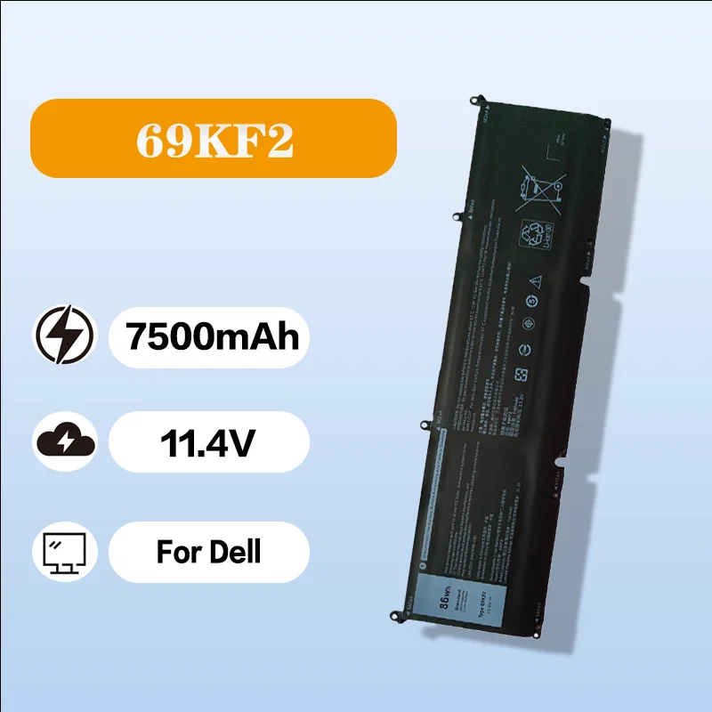 

Сменный аккумулятор 11,4 В, 86 Втч/7167 мАч для Dell 69KF2 8FCTC XPS 15 9500 Alienware M15 R3 R4 M17 R3