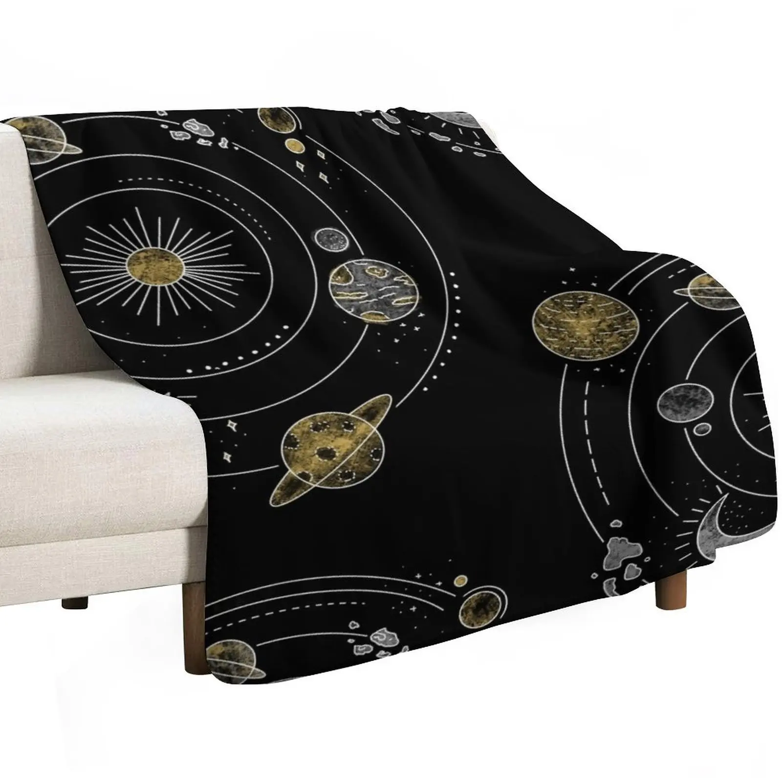 stars, planets, sun, moon Throw Blanket Sofas Blankets For Bed Loose Tourist blankets ands Soft Big Blankets