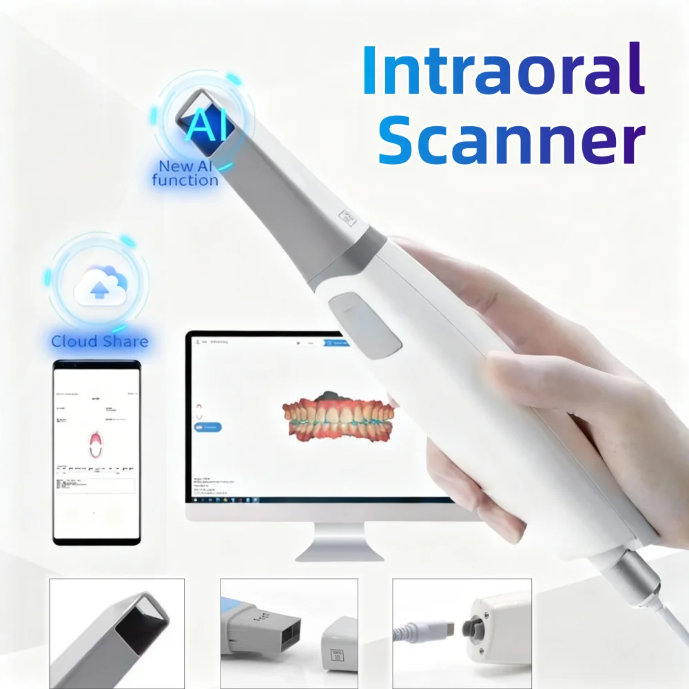 Dental 3D Intraoral Scanner Digital Imaging Intraoral Scanner AI Real Color Free Software Dental Intraoral Camera Oral Scanner