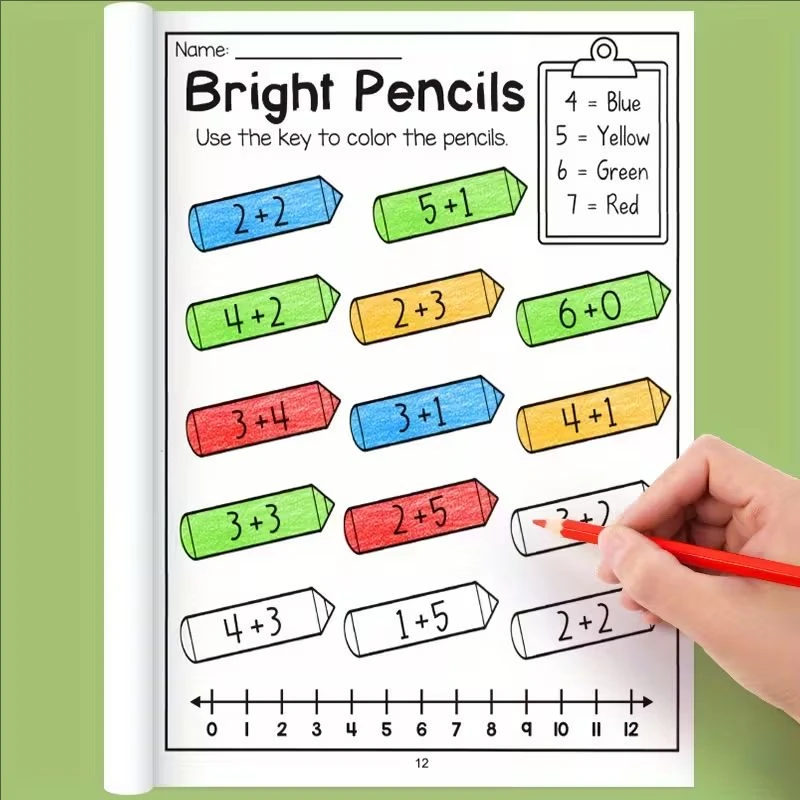 32-Page Math Workbook for Preschool & Kindergarten Students - Addition & Subtraction Practice Workbook Arithmetic Exercises