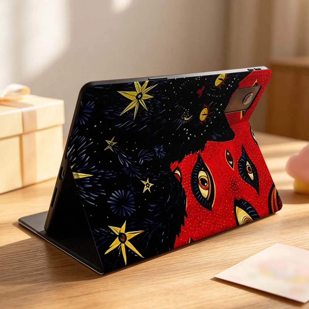 Cute Luxury Cat Art For Lenovo Idea Tab K10 M10 P11 P12 Xiaoxin Pad Pro GT Plus 10.6 11 11.1 inch 2025 Folding Tablet Case