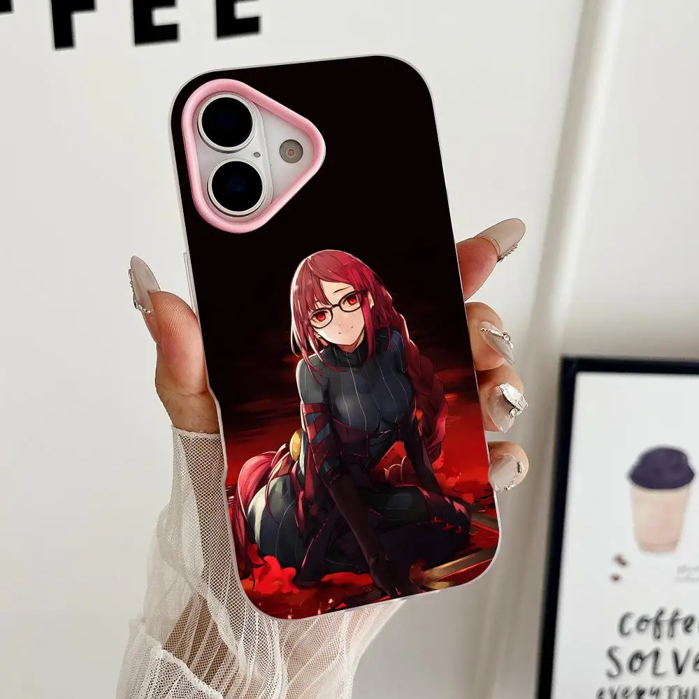 Чехол для телефона Assassin Akuta Hinako для iPhone 17 16 15 14 13 12 11 Air Pro Max Plus, двухслойный, розовый, с эффектом желе