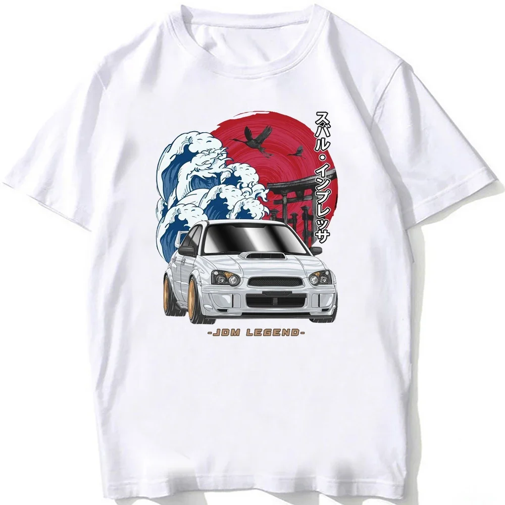 Camiseta casual de manga curta masculina, estilo japonês, camiseta de hip-hop, Subie Impreza WRX STi, miata e olho Blob, MX5 Generations, unissex