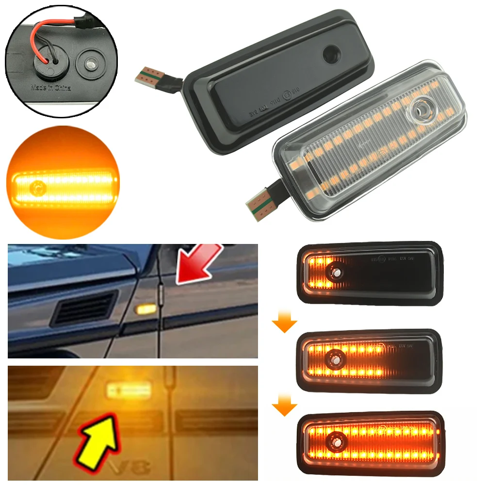 Dynamic LED Side Marker Blinker Repeater Turn Signal Light For Mercedes-Benz G-Class W461 W463 G500 G550 G55 G63 G65 1986-2002